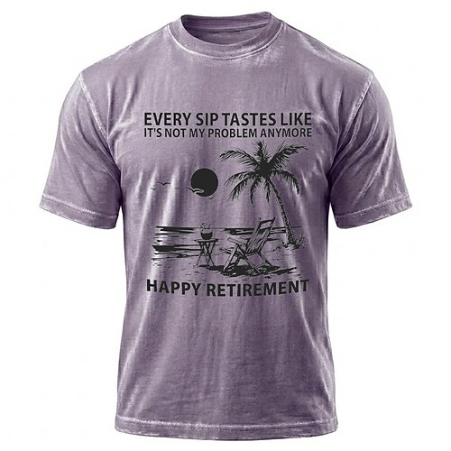 felice pensione ogni sorso ha il sapore di non essere più un mio problema divertente grafica da spiaggia maglietta blu lavaggio minerale da uomo abbigliamento abbigliamento s m l xl xxl xxxl