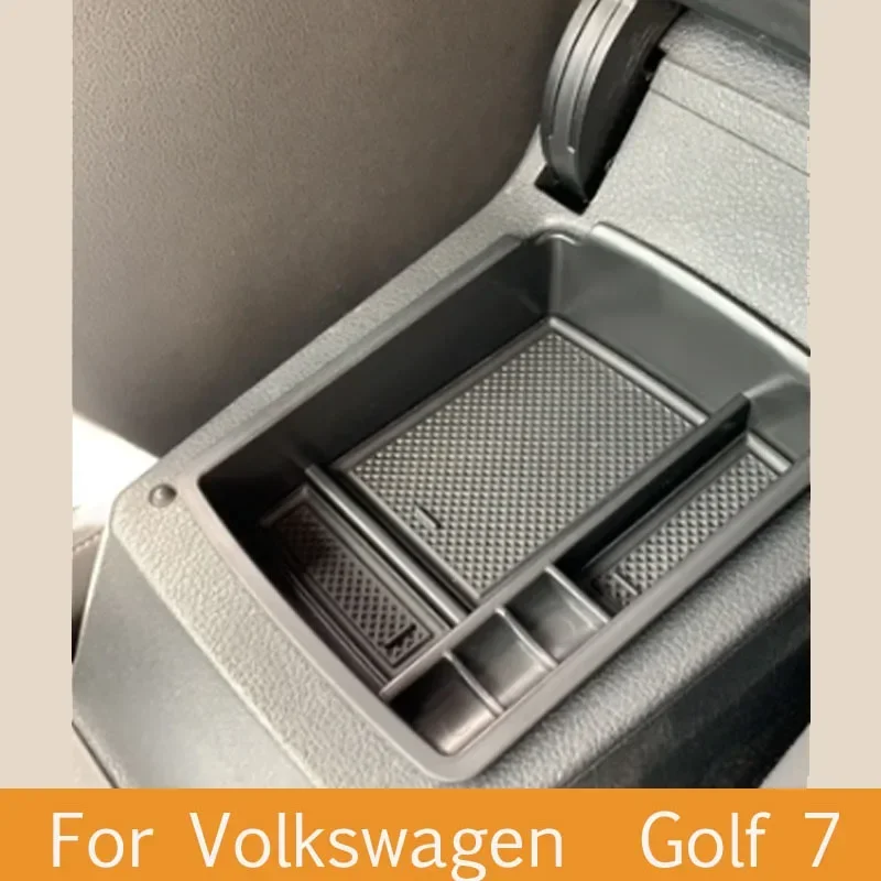 Armlehne Box Für Volkswagen Golf 7 2013 -2019 für Golf MK7 VII 5G Zentrale Armlehne Storage Box Container halter Tablett Image