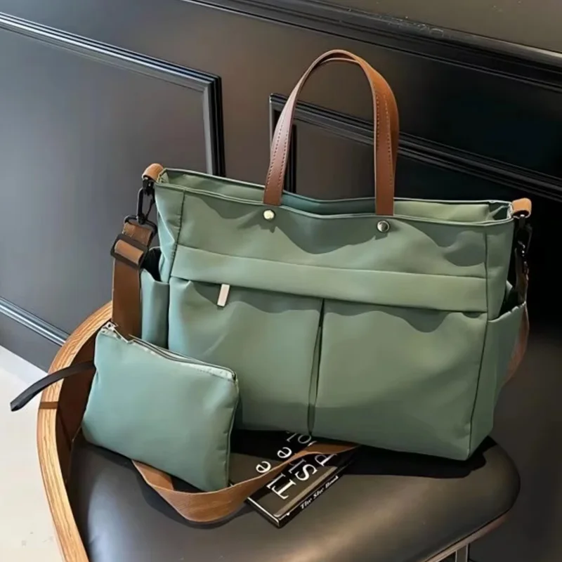 2 teile/satz Gym Fitness Tasche Outdoor Sport Reise Umhängetasche Schulter Tote Große Arbeit Taschen für Frauen Studenten Buch Laptop Handtasche Image