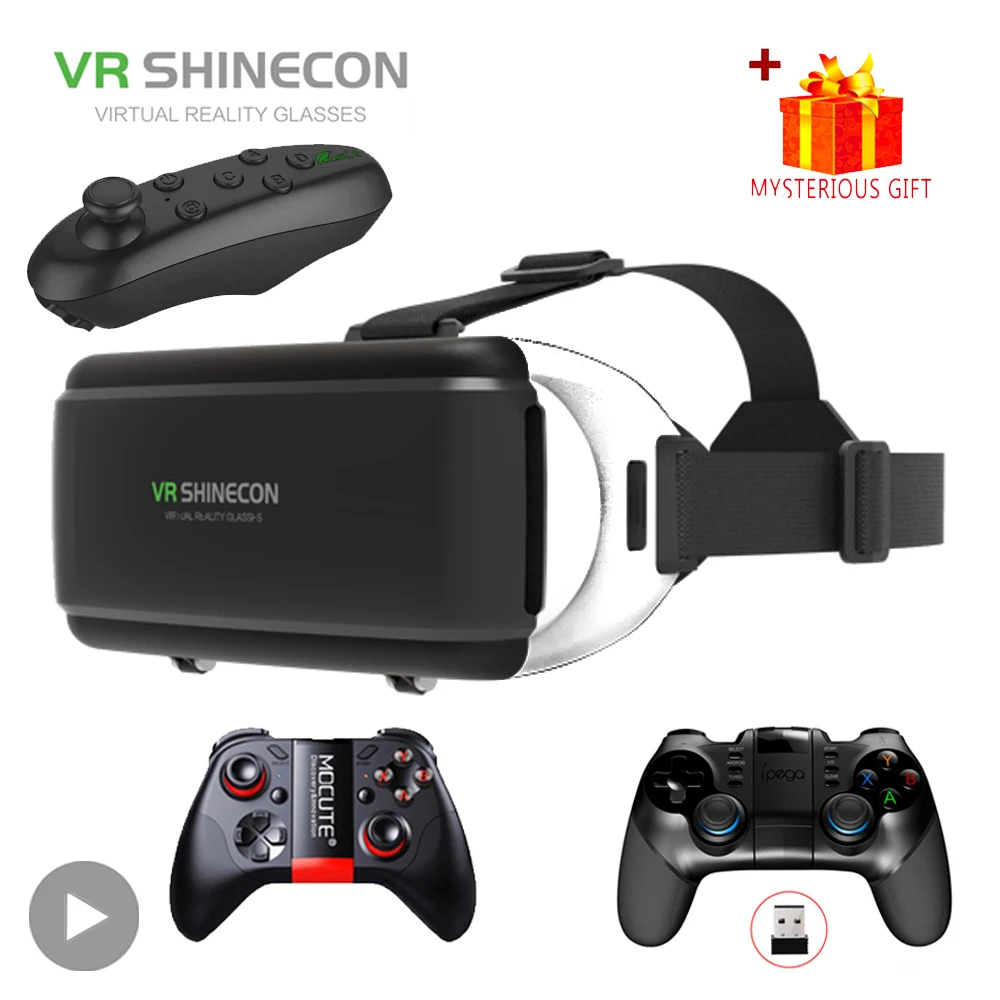 VR Shinecon Virtual Reality 3D Glasses Helmet Casque For iPhone Android Smartphone Mobile Smart Phone Game Augmented Goggle Viar