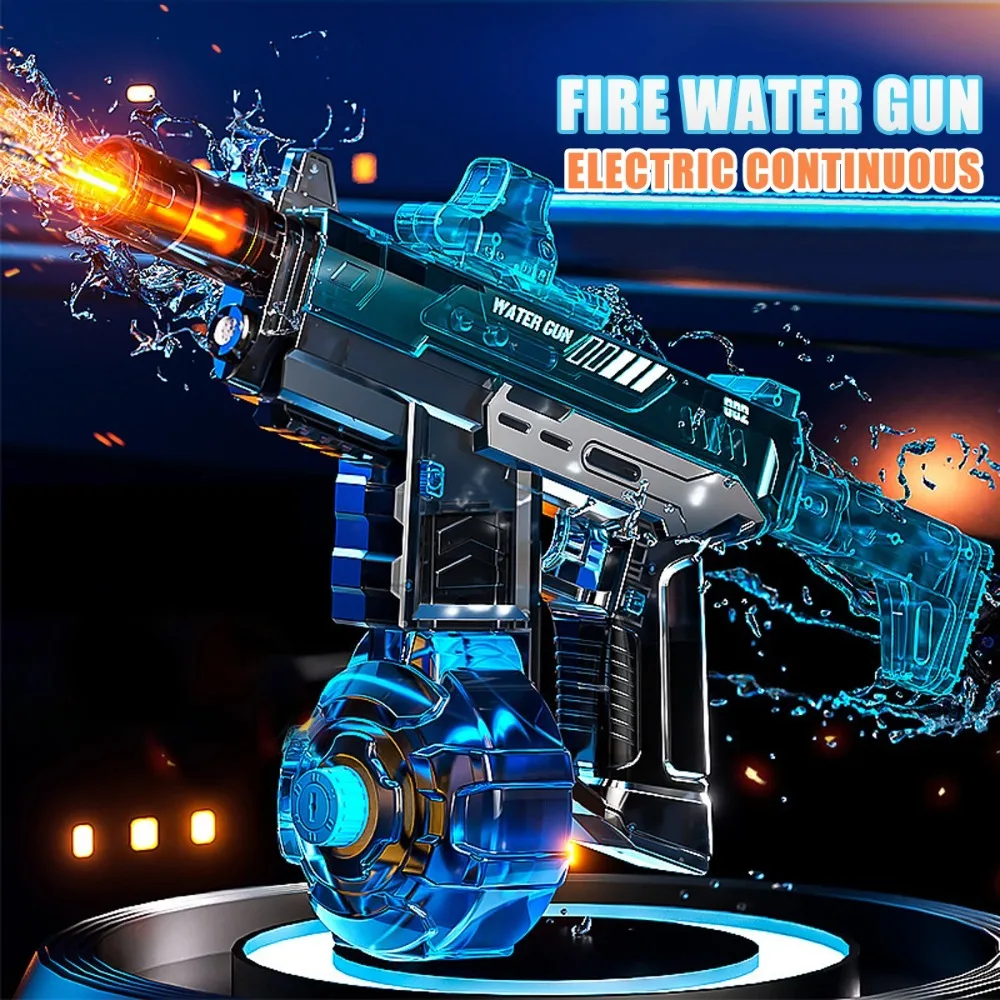 Simulierte Flamme Elektrische Wasserpistole mit Sensor Licht Kinder Sommer Outdoor Strand Pool Spielzeug Hochdruck Automatische Wasserpistole