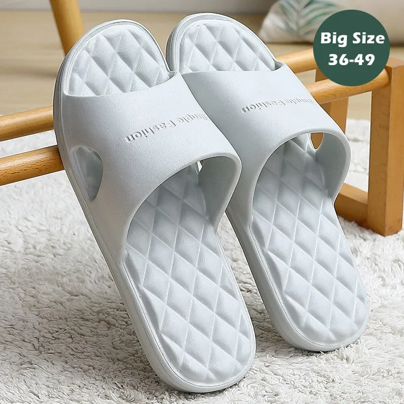 Große Größe 48 49 Männer Hausschuhe EVA Weiche Sohle Frauen Hause Pantoffel Sommer Strand Sandalen Paare Casual Flip Flop Schuhe Badezimmer Rutschen