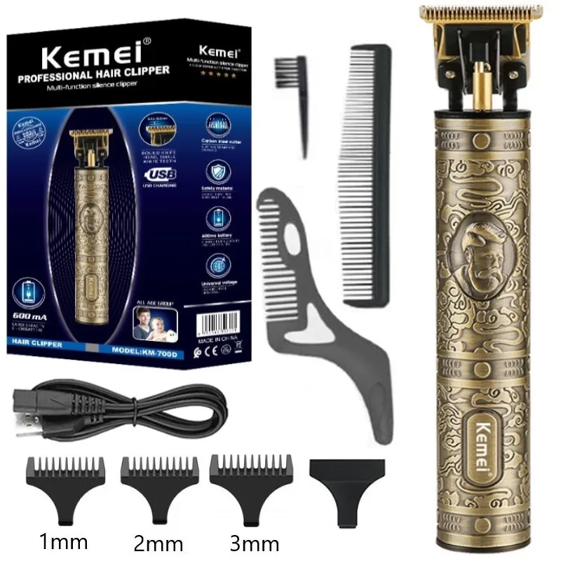 Kemei KM-700D Professionelle Haarschneidemaschine Friseur Haarschneider für Männer Retro Buddha Akku-Edge Elektrische Haarschneidemaschine Image