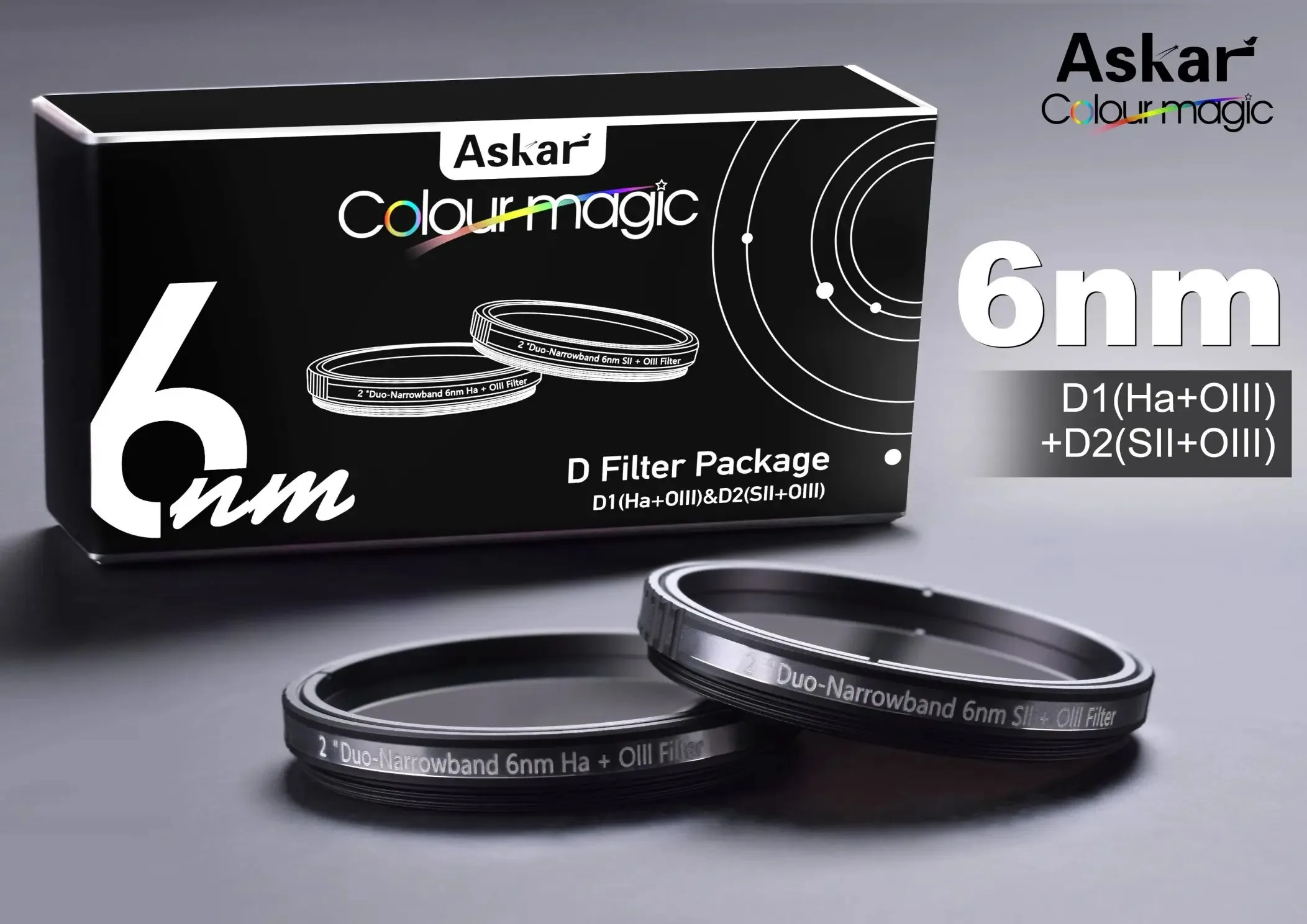 Askar Color Magic Duo-Narrowband 6 nm D2 (Sll+Oll) Bildfilter – 2 Zoll Image