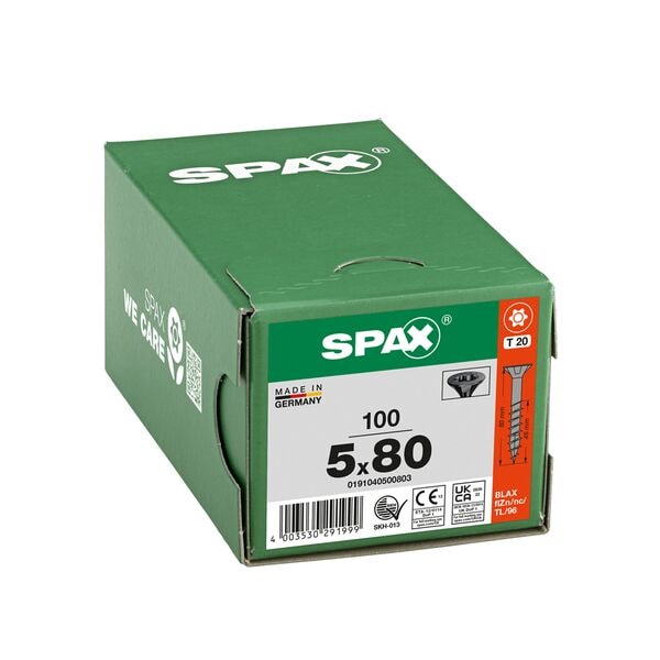 SPAX Universalschrauben »T20 Senkkopf BLAX« 5 x 80 mm 100 Stück Image