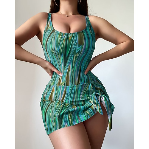 Damen Badeanzug Badeanzug Bademode Einfarbig UV Schutz Hohe Elastizität Ärmellos Bademode Surfen Tauchen Schnorcheln Sommer Image