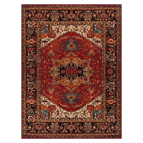 Faltbarer Teppich, Sofa- und Couchtischmatte im amerikanischen Stil, luxuriöse Vintage-Fußmatte im Ethno-Look für die Heimdekoration Image