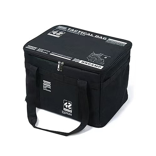 große, faltbare Outdoor-Aufbewahrungstasche, wasserdicht, tragbar, Camping Picknick-Organizer für Kochgeschirr, Töpfe, Geschirr, Gaskartusche, stoßfeste taktische Outdoor-Tragetasche Image