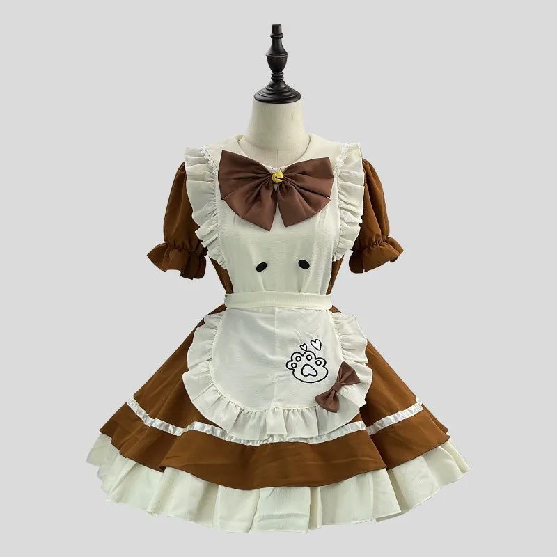 Schwarz Weiß Lolita Maid Kostüm Cosplay Kostüme Süßes Kleid Sexy Französische Schürze Uniform Cafe Maid Party Rock Damenbekleidung