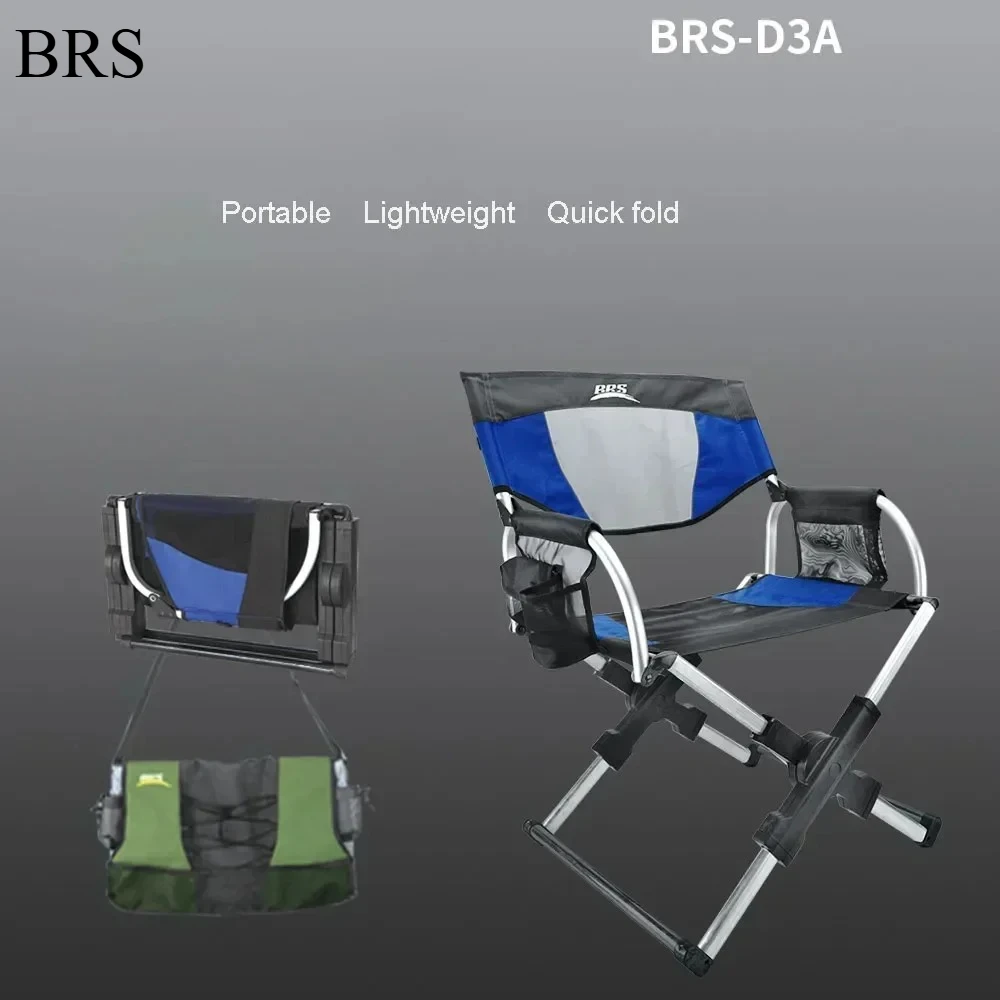 BRS Outdoor Camping Hochwertiger Klappstuhl Oxford Tuch Outdoor Tragbar Angeln Strand Reise Freizeit Sessel Reisen