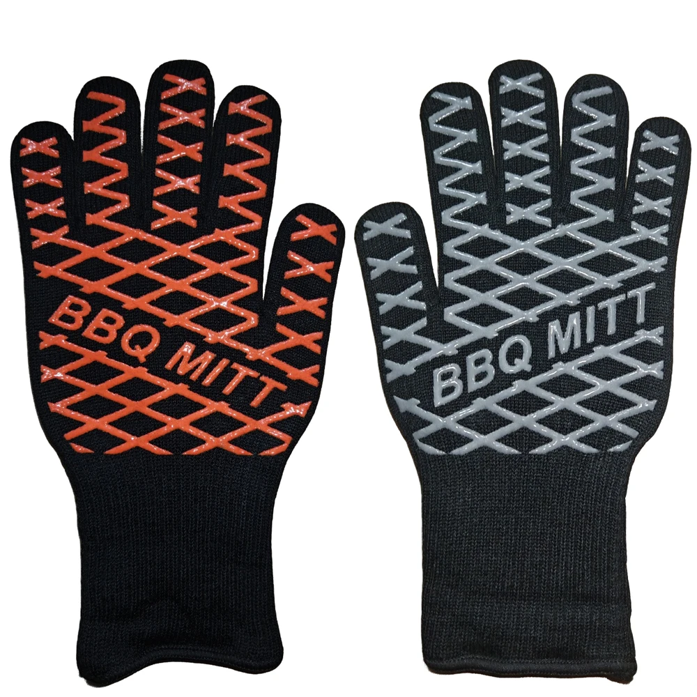 Grillhandschuhe, 1472 ° F Extreme hitzebeständige Ofenhandschuhe, Grillhandschuhe mit langlebigen, feuerfesten Küchenofenhandschuhen, entworfen für C Image