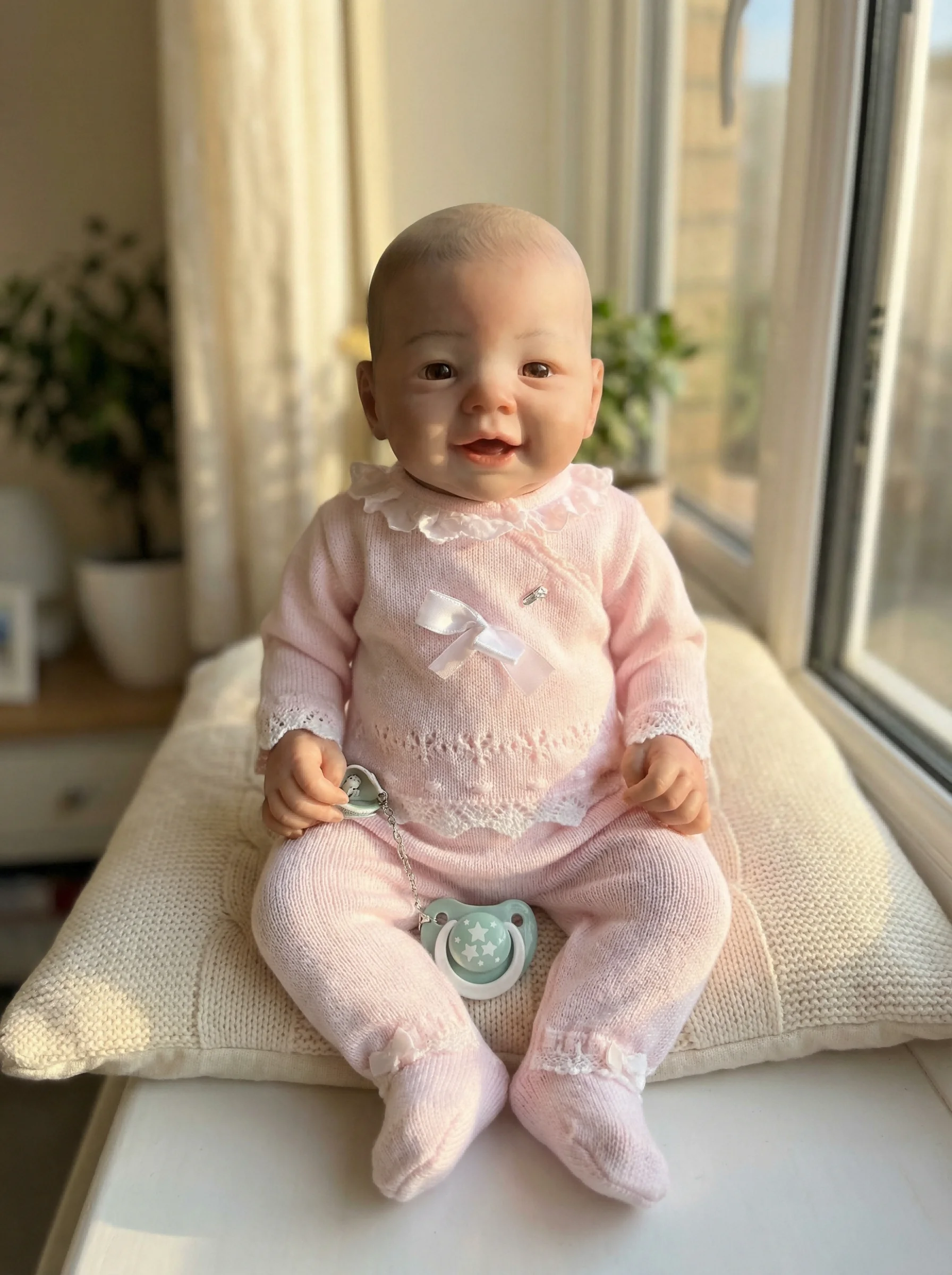 NPK 19 Zoll Ganzkörper-Silikon-Vinyl-Reborn-Puppe Emmy Neugeborenes Baby Größe mit 3D-Haut Hochwertiges Geschenk für Sammler