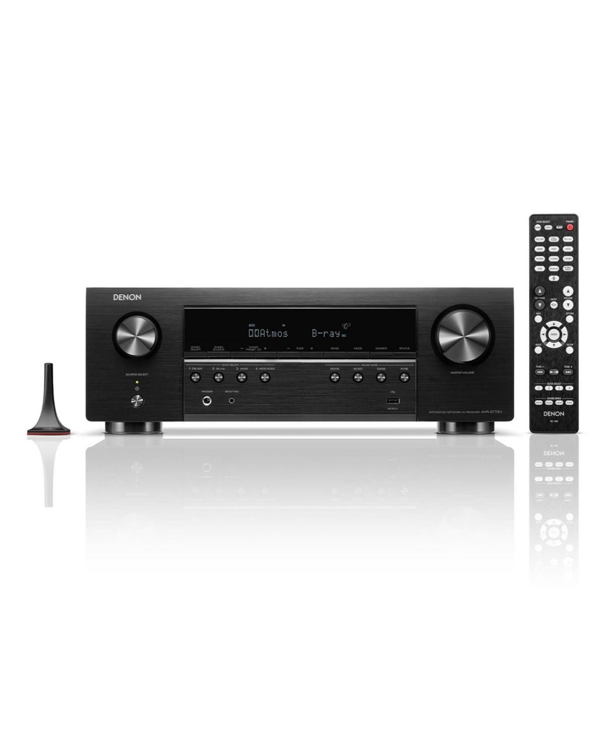 Denon Avr-S770H 7.2 Channel 8K Home Theater Receiver with Dolby Atmos & Heos Built-In - Black