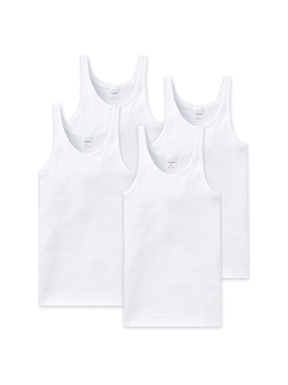 Schiesser Unterhemd 4er Pack Herren weiß, M Image