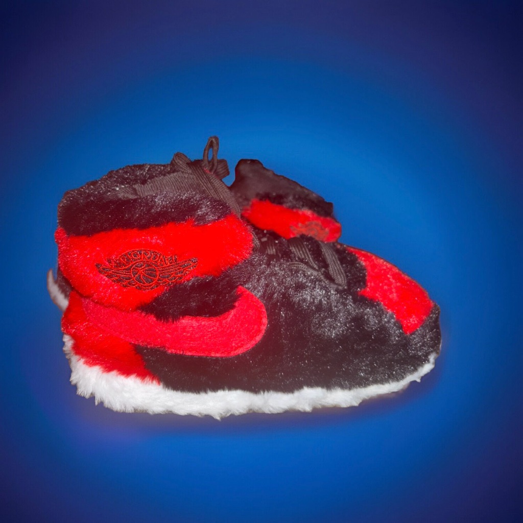 Nike Shoes | - New Nike Dunk Nike Air Jordan Little Kids Slippers Fluffy Toddlers Ages 3-10 | Color: Red | Size: Kids Ages 3-10