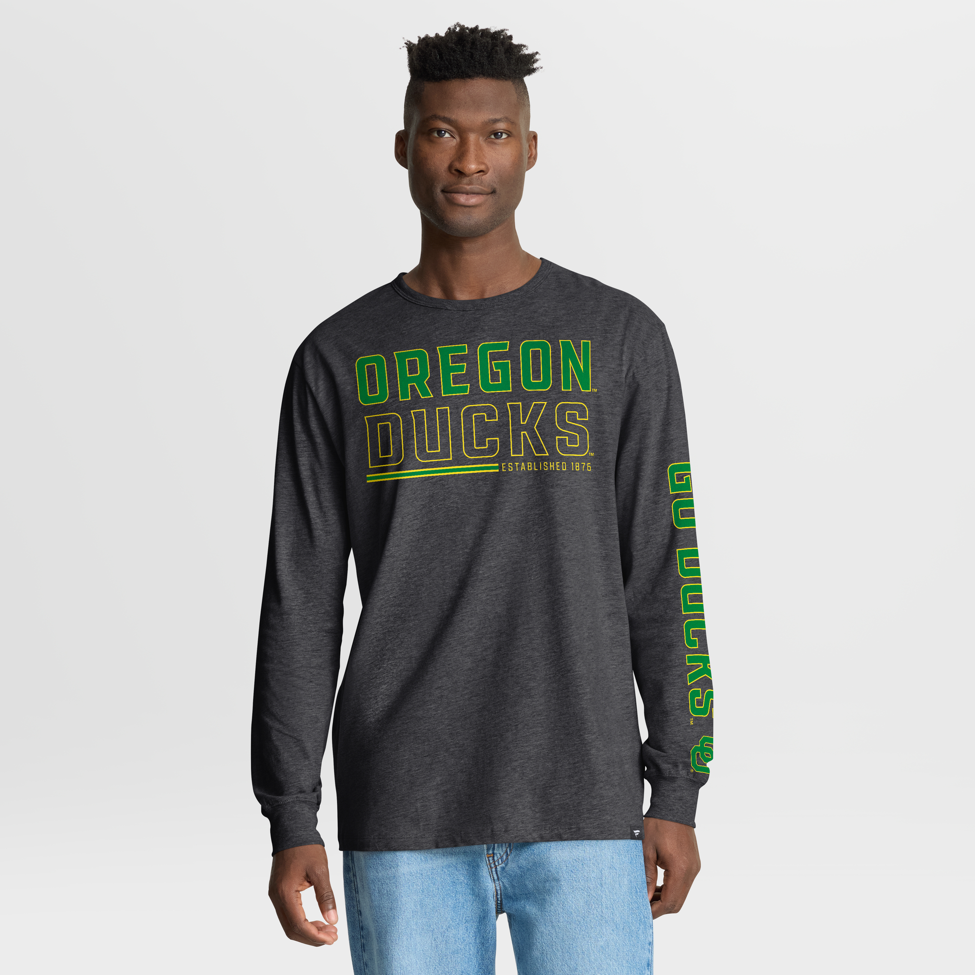Fanatics Herren-Langarmshirt „Oregon Ducks Quad Fuel The Fire“ in Anthrazit Image