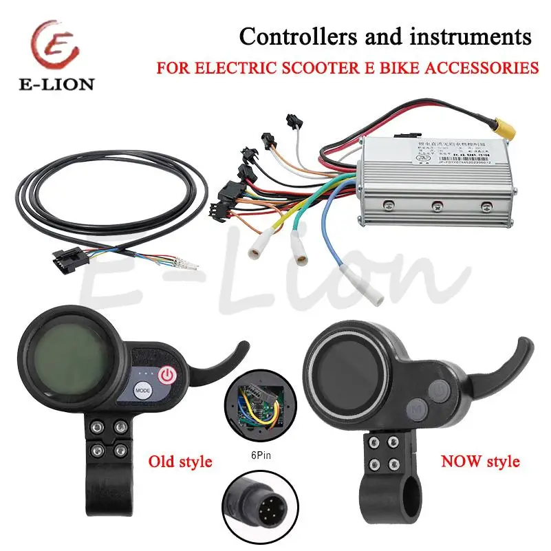 Bürstenloser Controller, kein Hall-Motor-Zubehör, 36 V, 48 V, JP, LCD-Display, Elektroroller, elektrischer Drosselklappenschalter Image