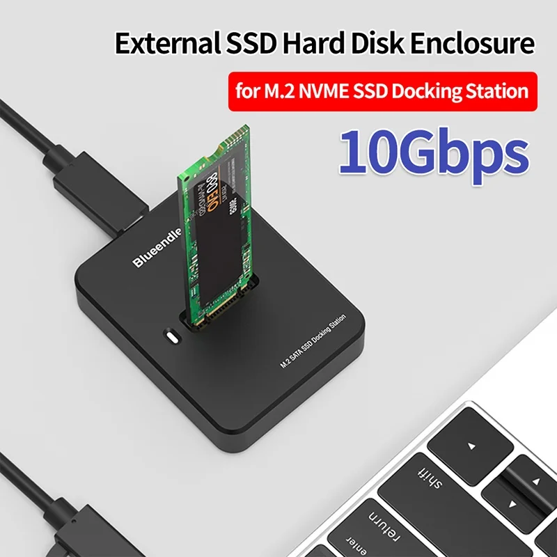 M.2 NVME SATA SSD Dockingstation Basis Externes SSD-Festplattengehäuse 10 Gbit/s Online-Lesung Schreibgeschwindigkeit SSD-Gehäuse Zubehör Image