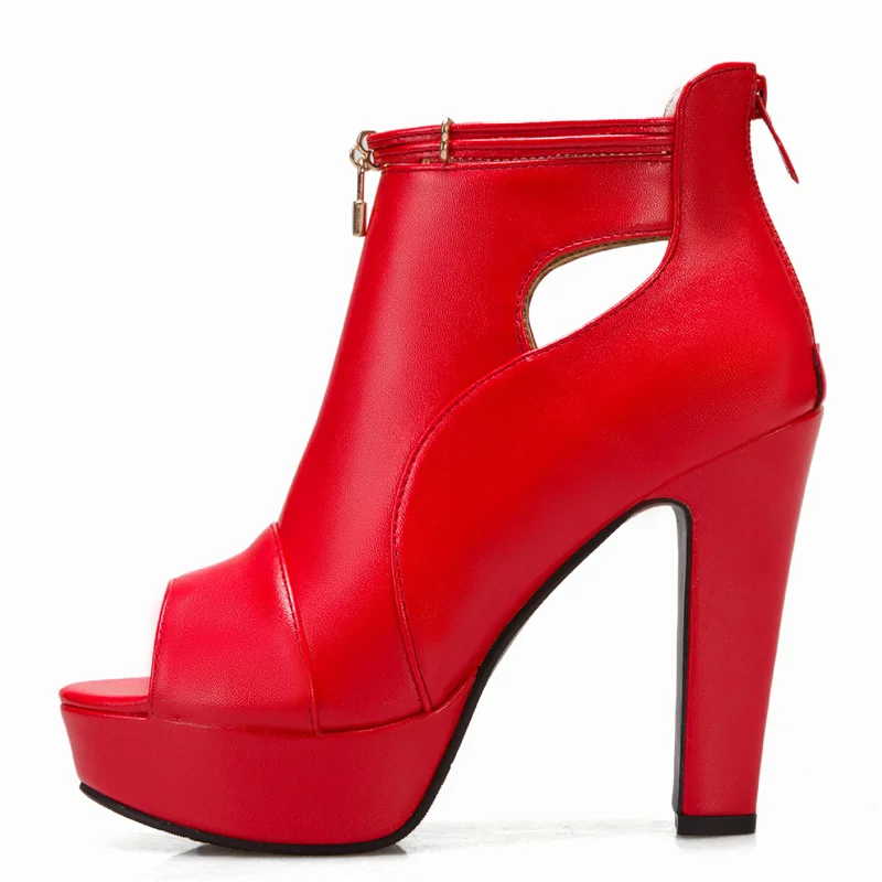 Mode Sommer Schuhe Für Frauen Sandalen High Heels Plattform Peep Toe Stiefeletten Gelb Weiß Blau Party Schuhe Weibliche Große Größe