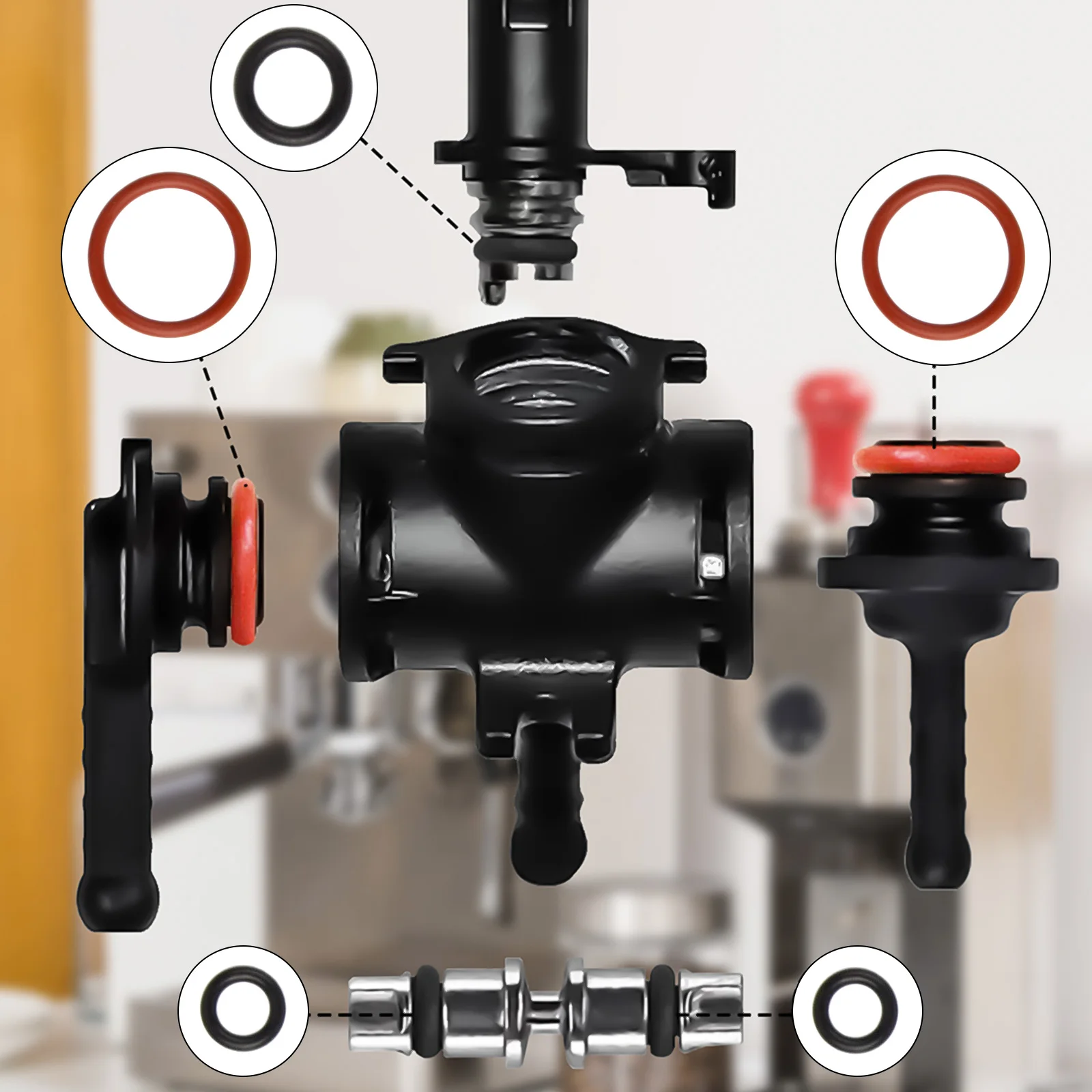 30PCS O-ring per macchina da caffè SAECO Valvola del vapore Valvola di uscita dell'acqua Accessori Guarnizioni O-ring in silicone Set di manutenzione