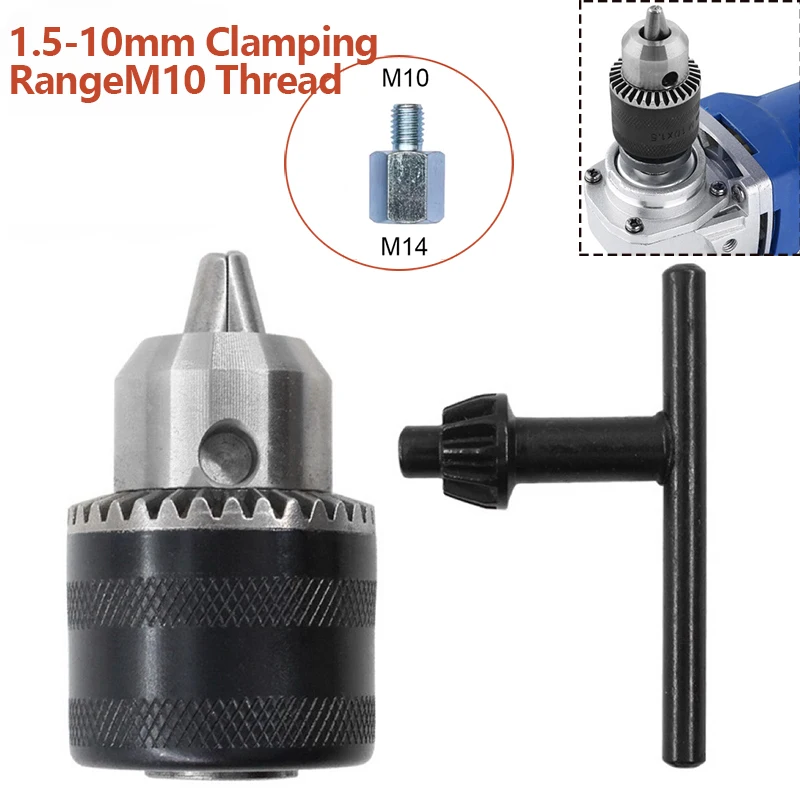 Pinza di conversione per trapano elettrico per smerigliatrice angolare Adattatore per trapano elettrico con supporto per mandrino da 10 mm Converti M10 per smerigliatrice angolare elettrica da 4 "