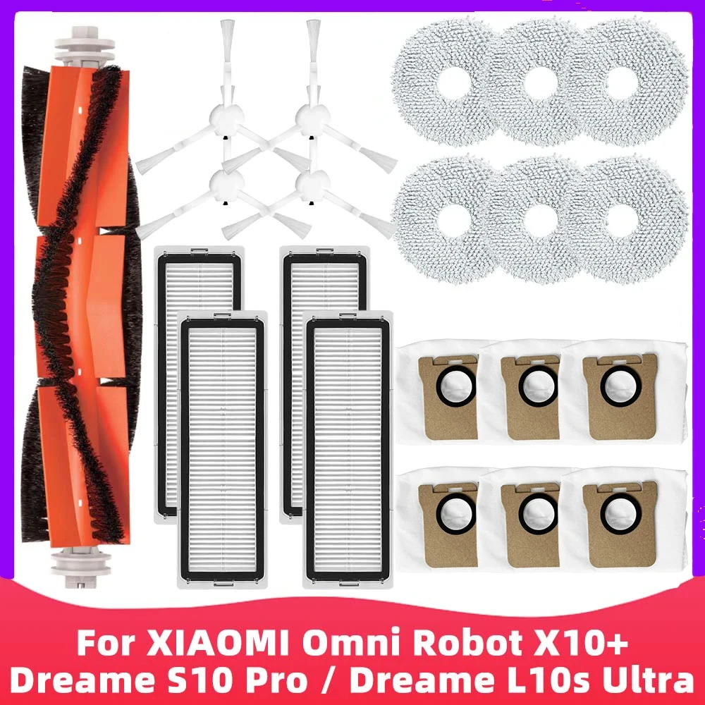 Ersatzteile für xiaomi mijia omni roboter x10/dreame s10 pro/dreame l10s ultra roboter vakuum hauptseite bürste hepa filter mopp Image