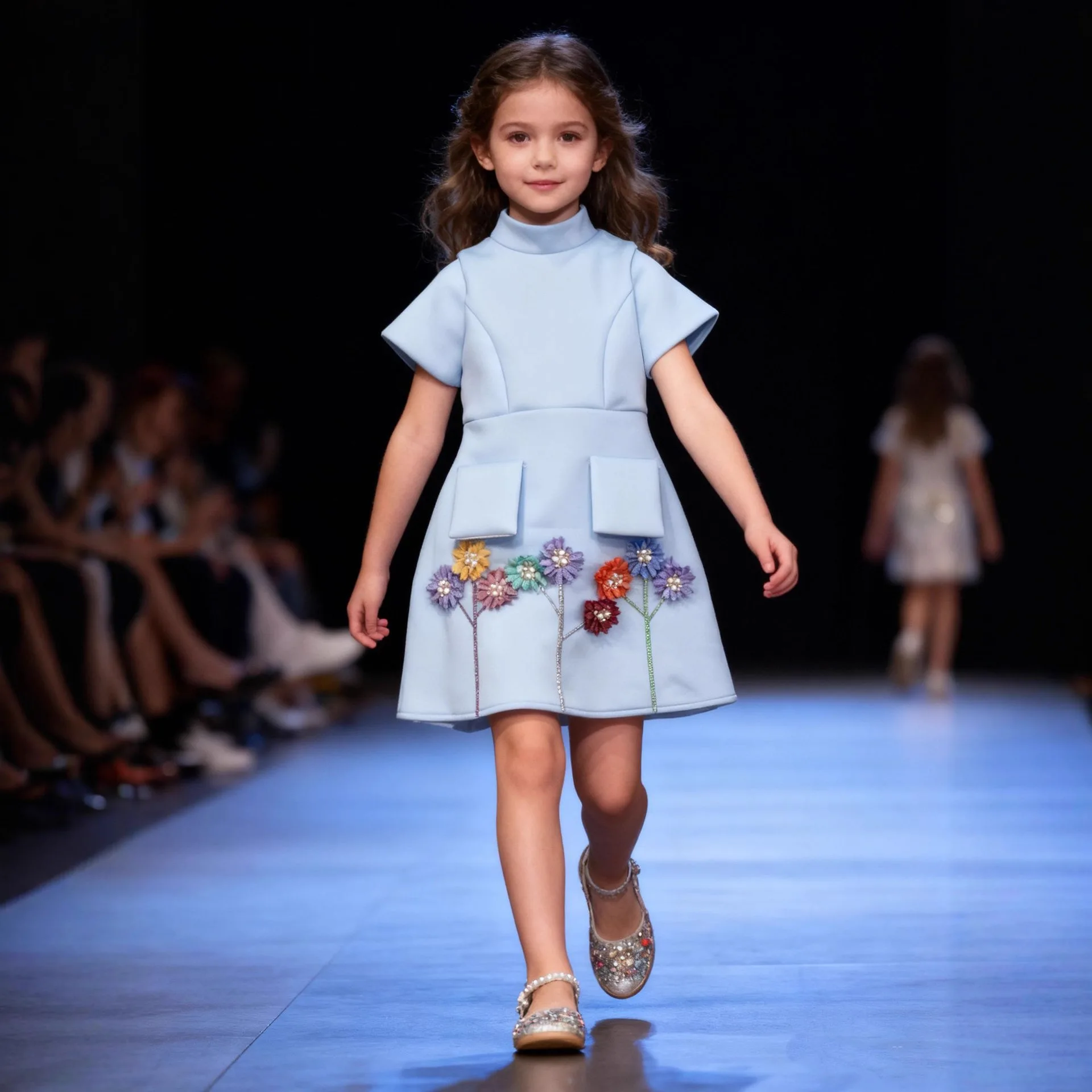 2023 frühling Herbst Neue Kinder Kleidung Süße Kleid Baumwolle Blume Mädchen Temperament Kleid Image