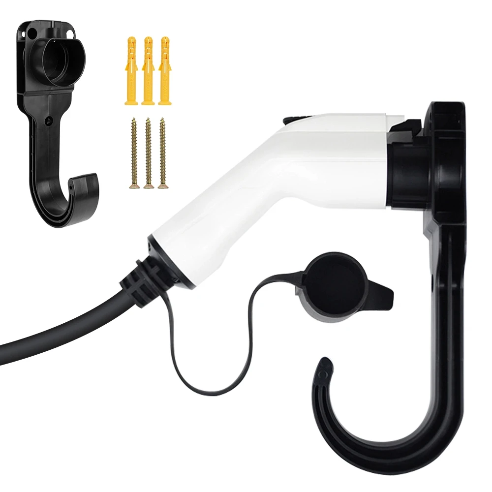 EV Ladegerät Kabel Halter Für Elektrische Auto Lade Wand Halterung Pistole Kopf Buchse Universal Für Typ 2 Stecker EU Stecker Image