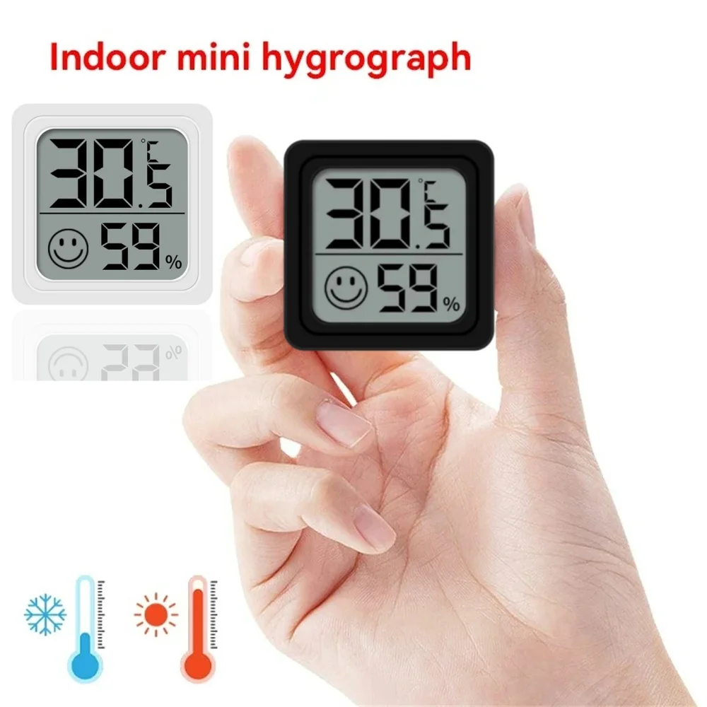 2025 Termometro digitale LCD per interni Igrometro Mini Misuratore di umidità della temperatura ambiente Sensore Stazione meteorologica per la casa invernale
