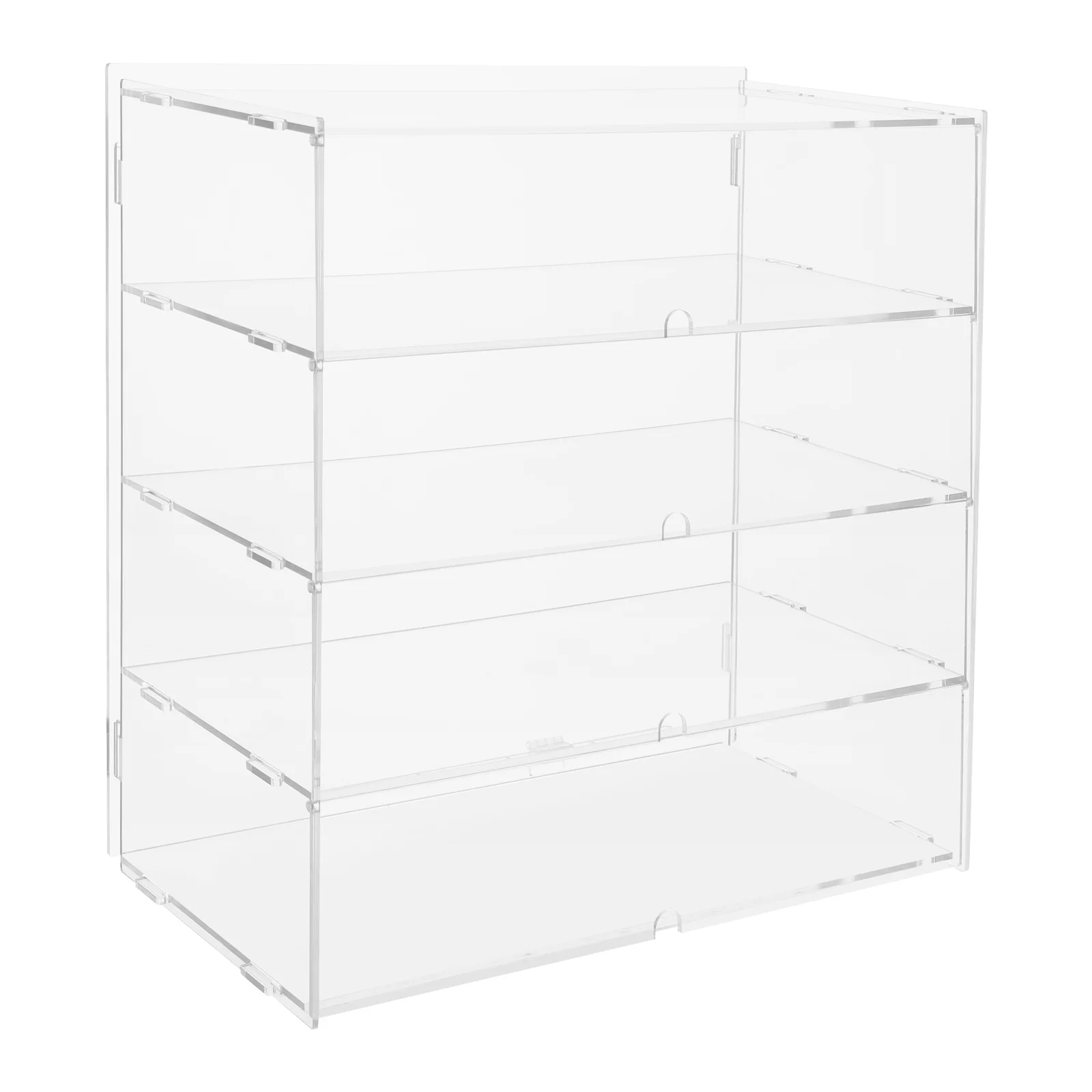 4-stufige Kuchenvitrine, transparente Acrylvitrine für Bäckereien, 50 x 26 x 49,5 cm, Acryl-Kuchenschrank, Bäckerei, Gebäckvitrine