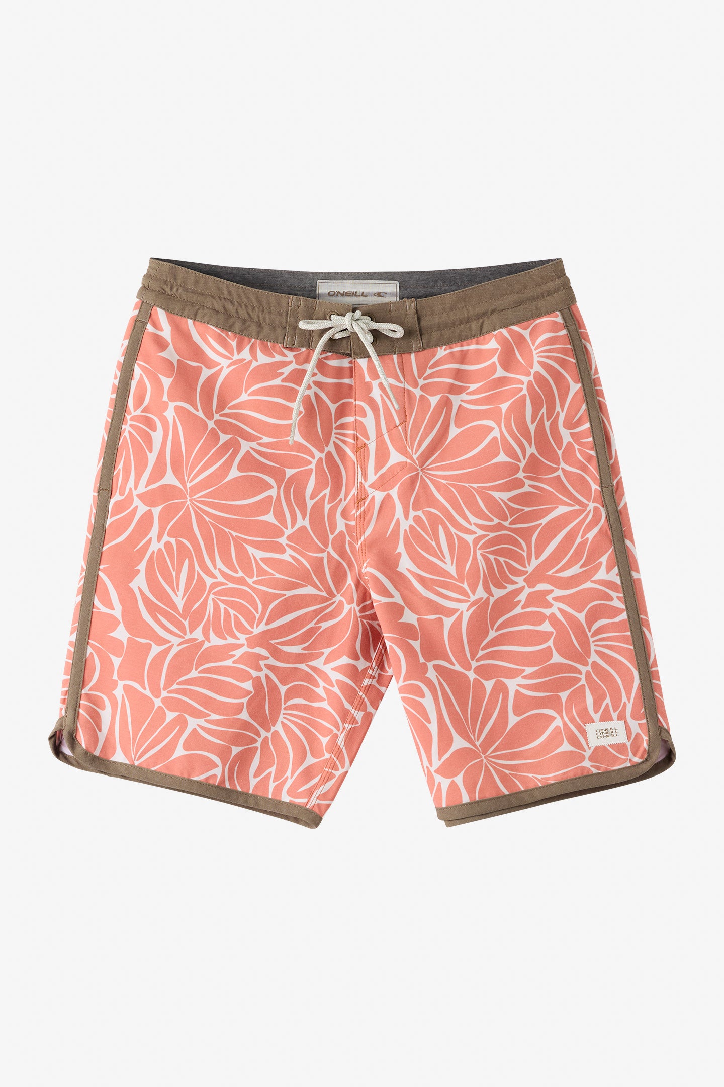 O'Neill Boy's Cruzer Scallop 16"" Board Shorts in Langoustino, Size 27, Elastane/Polyester