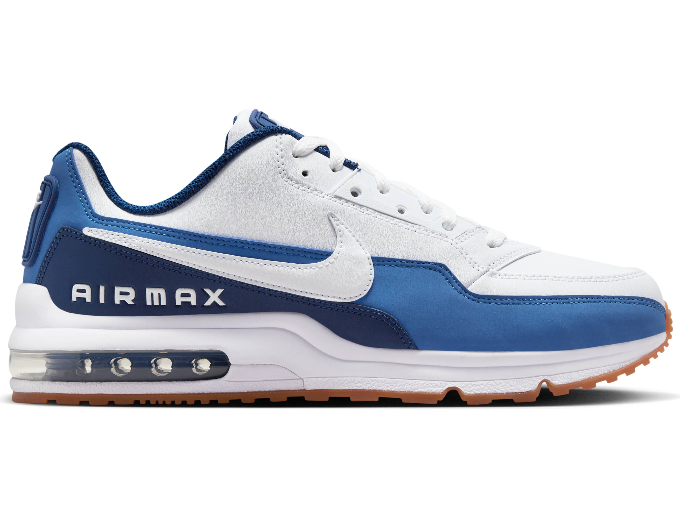 Sneaker NIKE SPORTSWEAR "AIR MAX LTD 3", Damen, Gr. 45,5, weiß, weiß, coastal blau, star blau, Leder, Textil, Schuhe Sneaker
