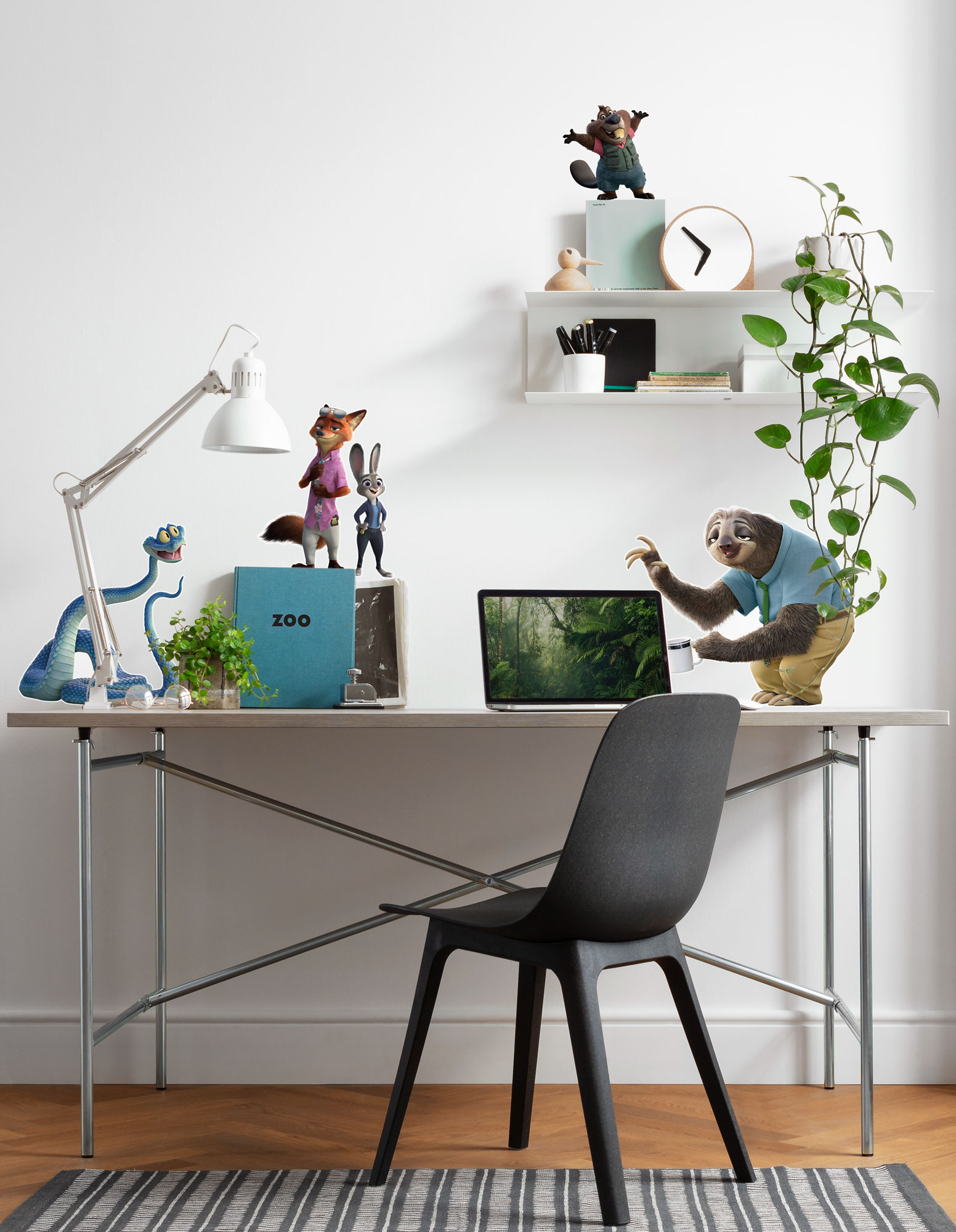 Wandtattoo KOMAR "Komar Wandtattoo - Zoomania - Größe 50 x 70 cm", bunt, B:50cm H:70cm, Wandtattoos, Wandtattoo, 50 x 70 cm (Breite x Höhe)