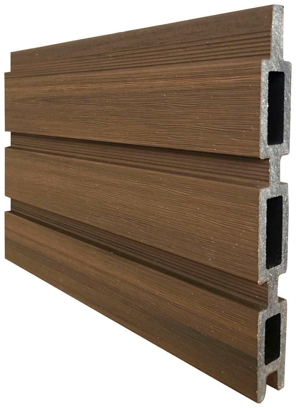 Sichtschutzelement TETZNER & JENTZSCH "WARREN 1", braun (teakbraun), H:180cm, Aluminium, WPC (Holz-Kunststoff-Komposit), Zaunelemente, pflegeleicht, coextrudierte Oberfläche, Design-Oberfläche