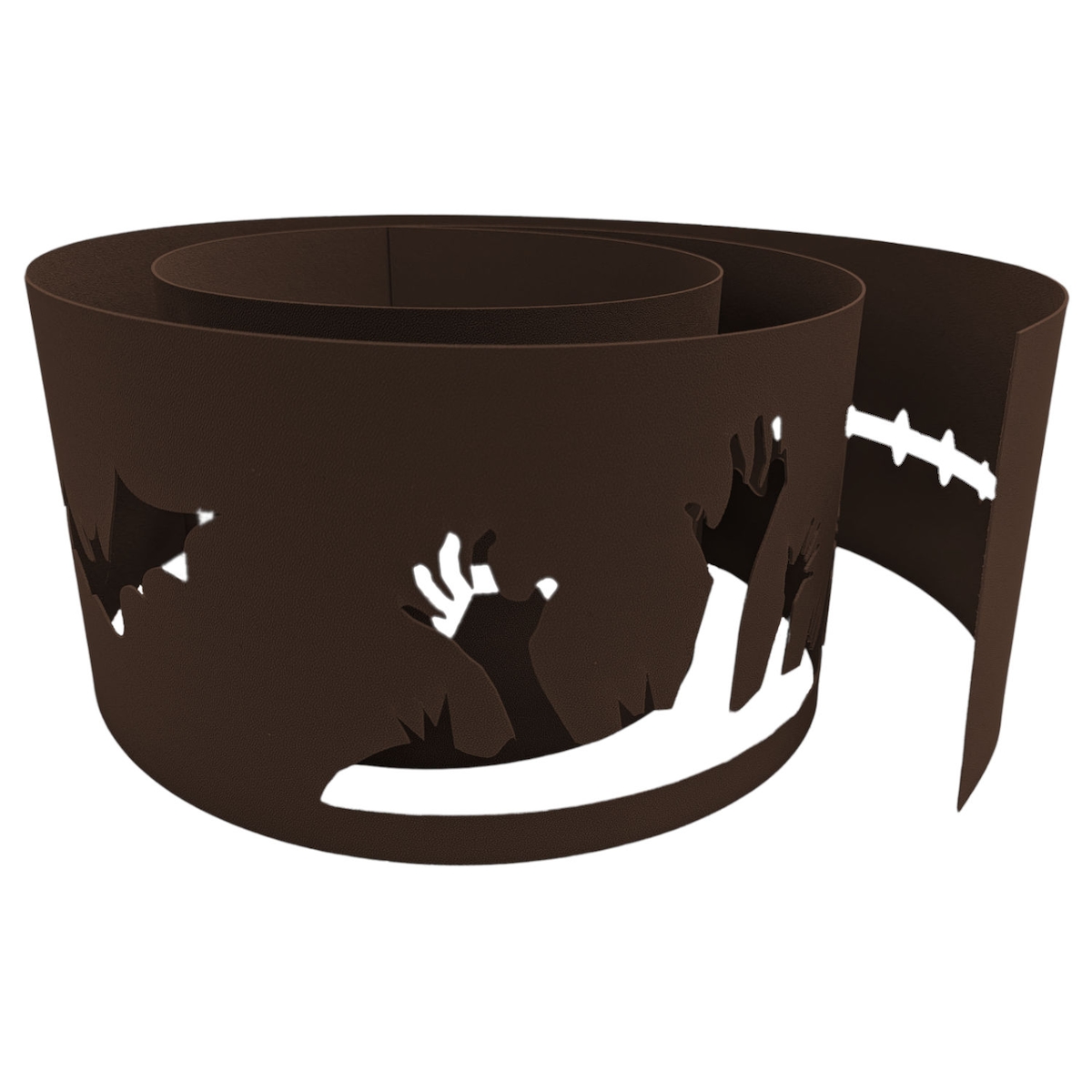 zaun|zu® Sichtschutz PP PREMIUM Halloween Graveyard Zaun Braun 2,55m Image