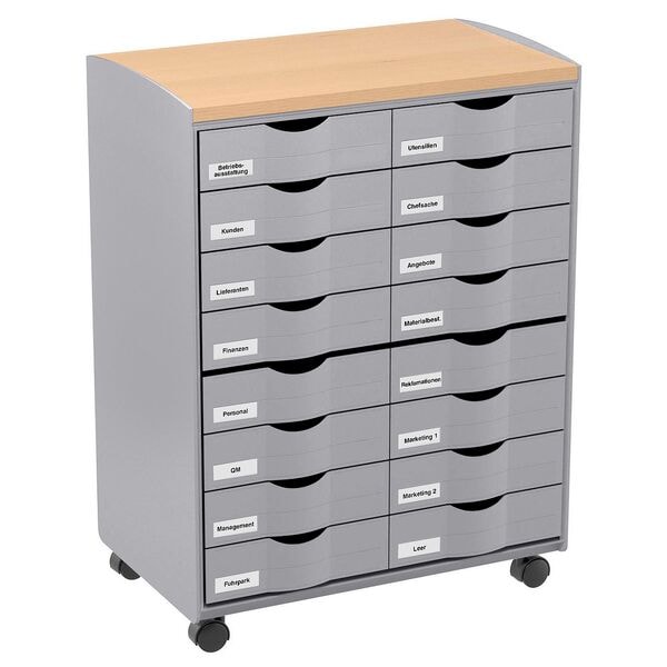 Paperflow Rollwagen - 16 Schubladen, 55.2x74.5x35 cm Image