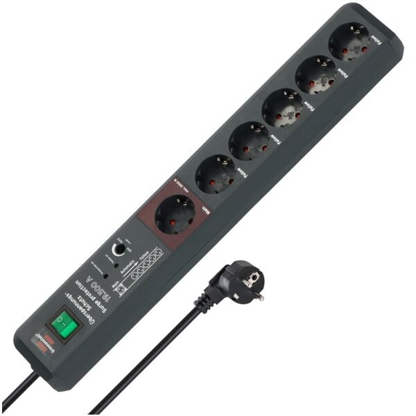 Brennenstuhl 6-fach Steckdosenleiste mit Überspannungsschutz »Secure-Tec« anthrazit, 48.5x5.5x10.5 cm Image
