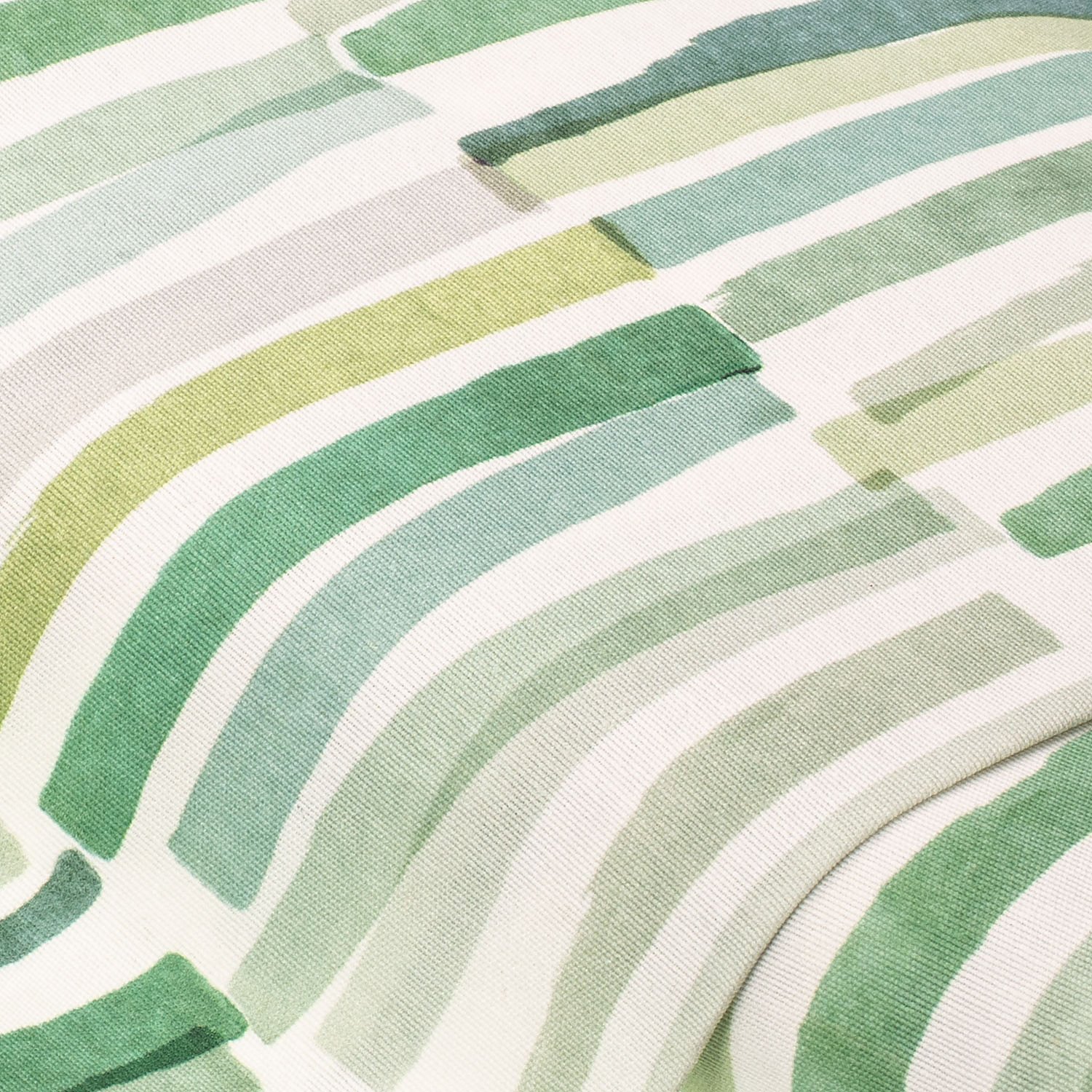 Tissu de décoration "rayures aquarelle", série Lorena, écru naturel/coloré