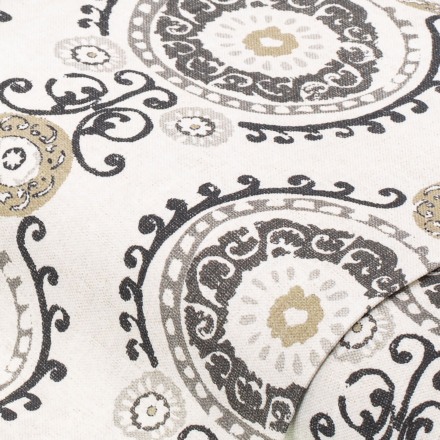 Outdoor-Stoff Mandala, grau/schwarz Image