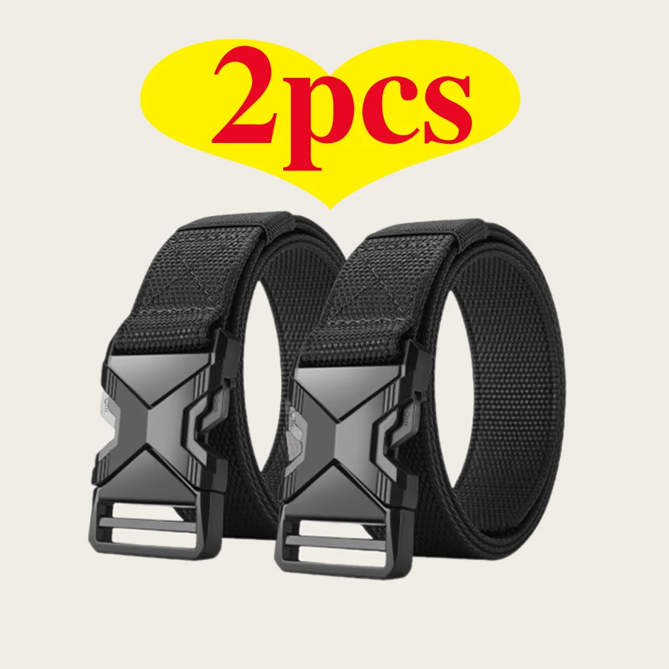 2er-Pack taktischer Herrengürtel für Outdoor-Sport und Freizeit; Gürtel mit Schnellverschluss und Schnalle; Schlussverkauf Image