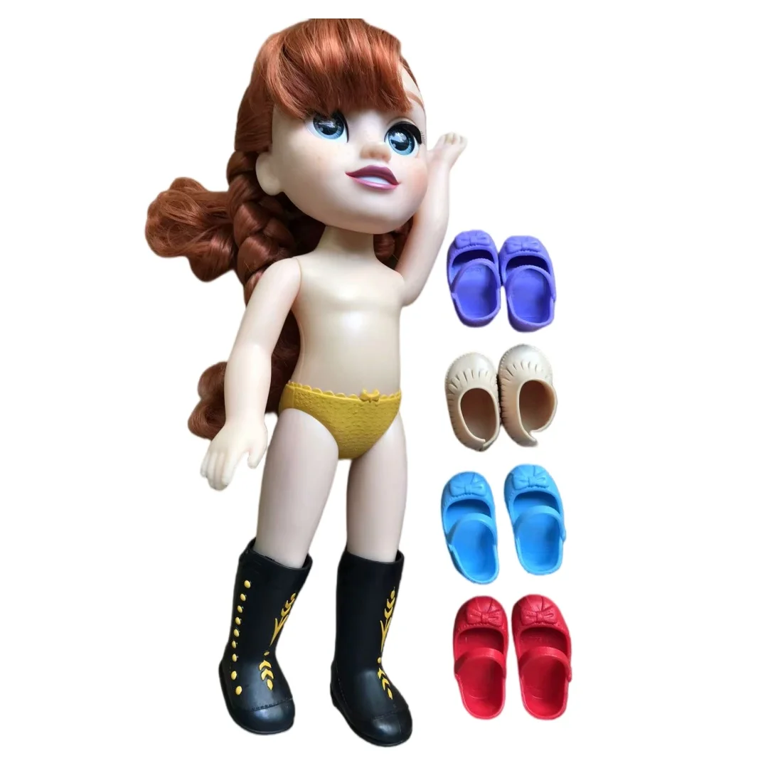 DISNEY Salon Puppe Stiefel Original Puppe Schuhe Schwarz Rot Blau Lila Beige Farbe Puppe Teile Zubehör 5,5 CM schuhe