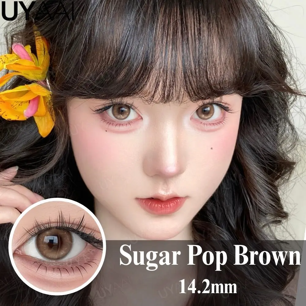 UYAAI Kontaktlinsen Kosmetiklinsen Choco Jump Serie Augenfarblinsen Beauty Schwarze Kontaktlinsen Damen Accessoires Natürliche Braune Linsen Image