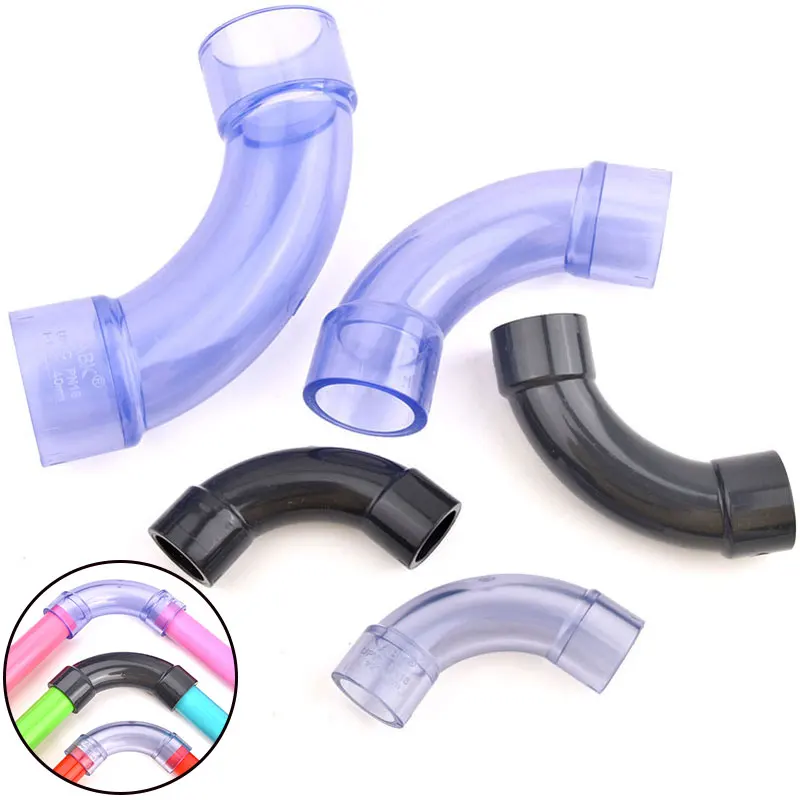 20/25/32/40/50/63 mm UPVC 90 Grad Big Arc Ellenbogen Big Crescent Bend Connector Aquarium Adapter Wasserversorgungsrohr Zubehör Image