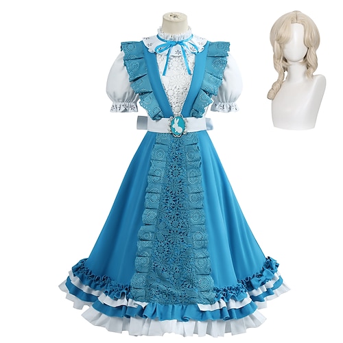 Costume da cameriera Anime Abiti Costumi dei videogiochi Halloween Carnevale Mascherata Feste Con il fumetto Costume Per Per donna Adulti