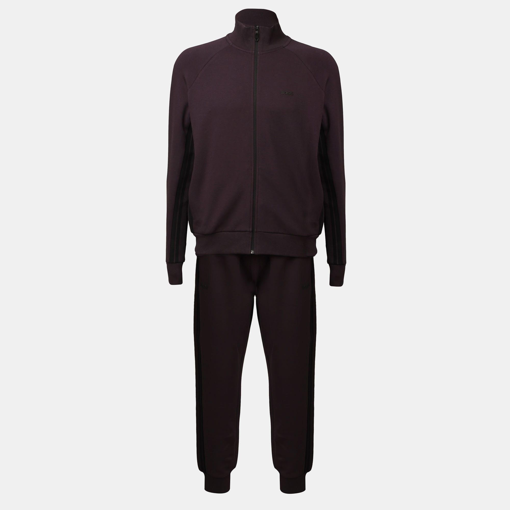 Boss Mens Regular-fit Tracksuit in Purple Cotton - Size 2XL | Boss Sale | Discount Designer Brands