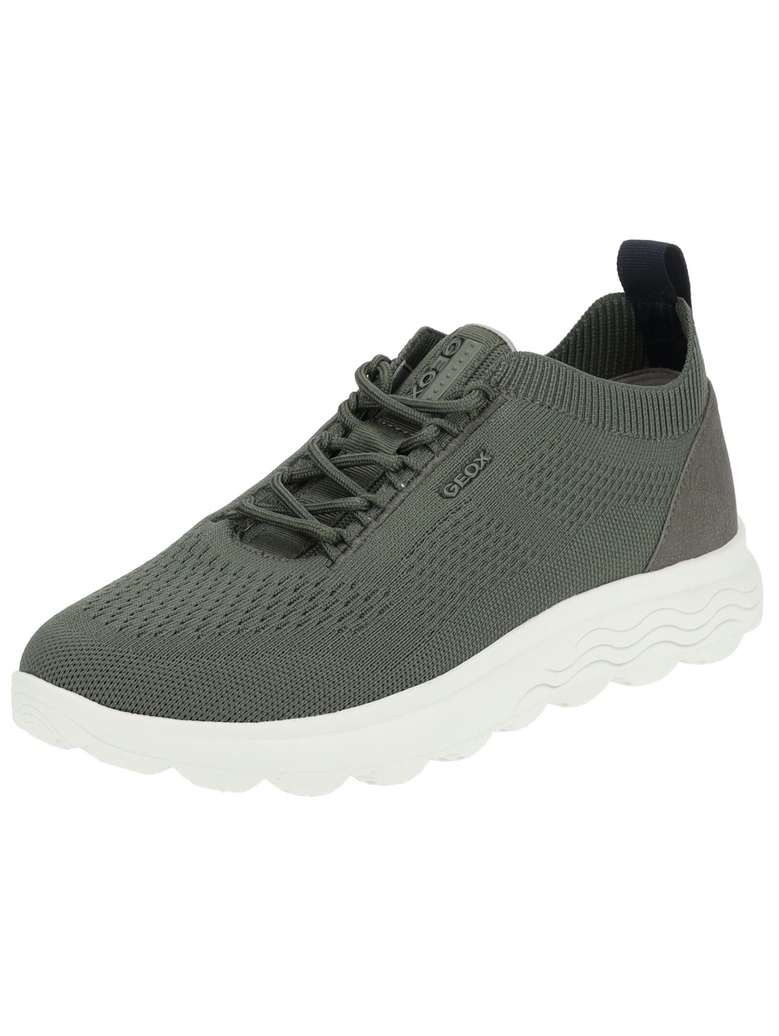 Sneaker GEOX "Geox Sneaker Lederimitat/Textil", Herren, Gr. 40, dunkelgrün, Lederimitat, Textil, Schuhe Sneaker