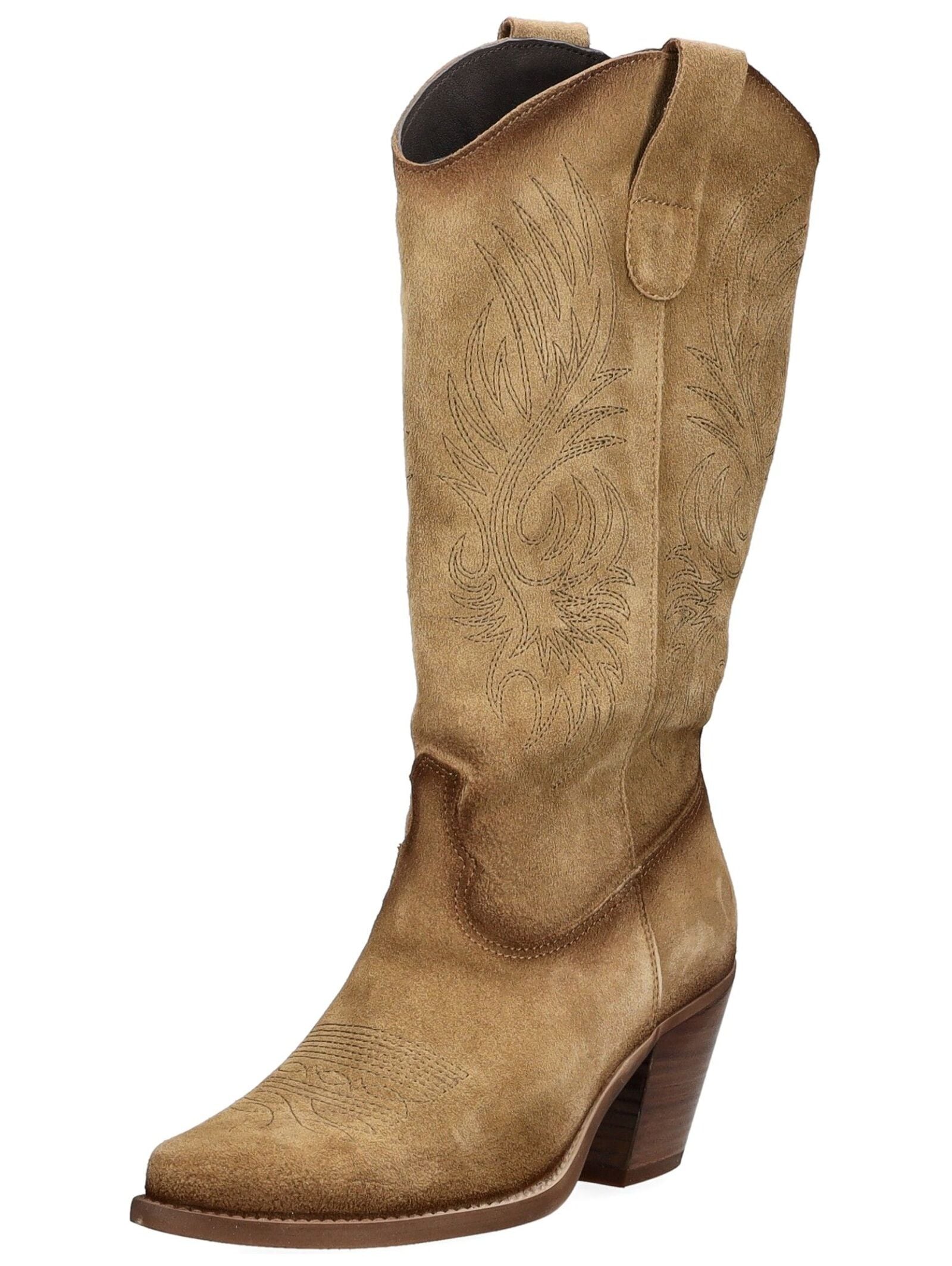 Bikerboots FELMINI "Felmini Stiefel Veloursleder", Damen, Gr. 39, stone, Veloursleder, Schuhe Bikerboots