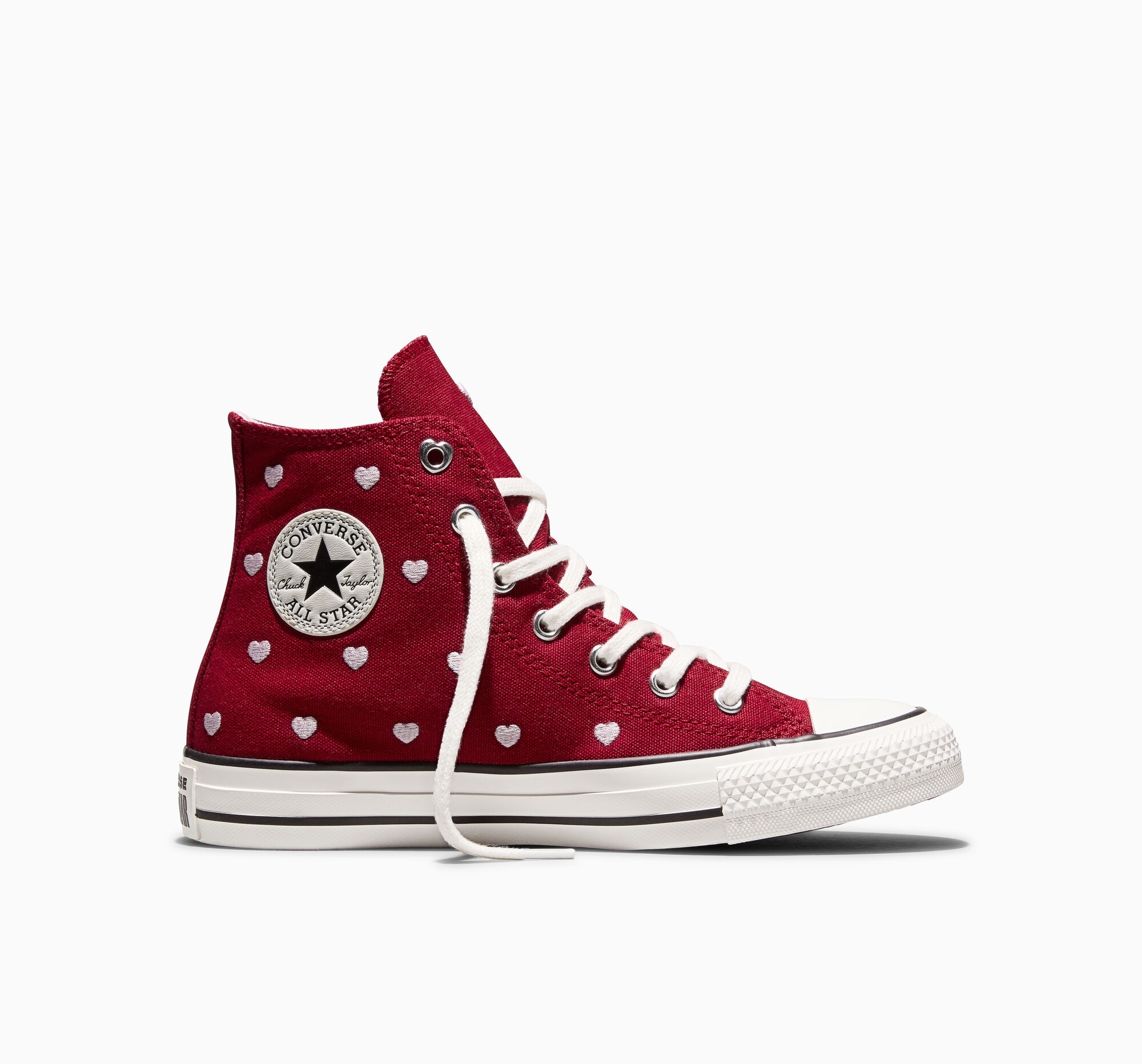 Sneaker CONVERSE "CHUCK TAYLOR ALL STAR HEARTS & ROS", Damen, Gr. 38, days ahead, vintage weiß, new found bloom, Textil, Schuhe Sneaker