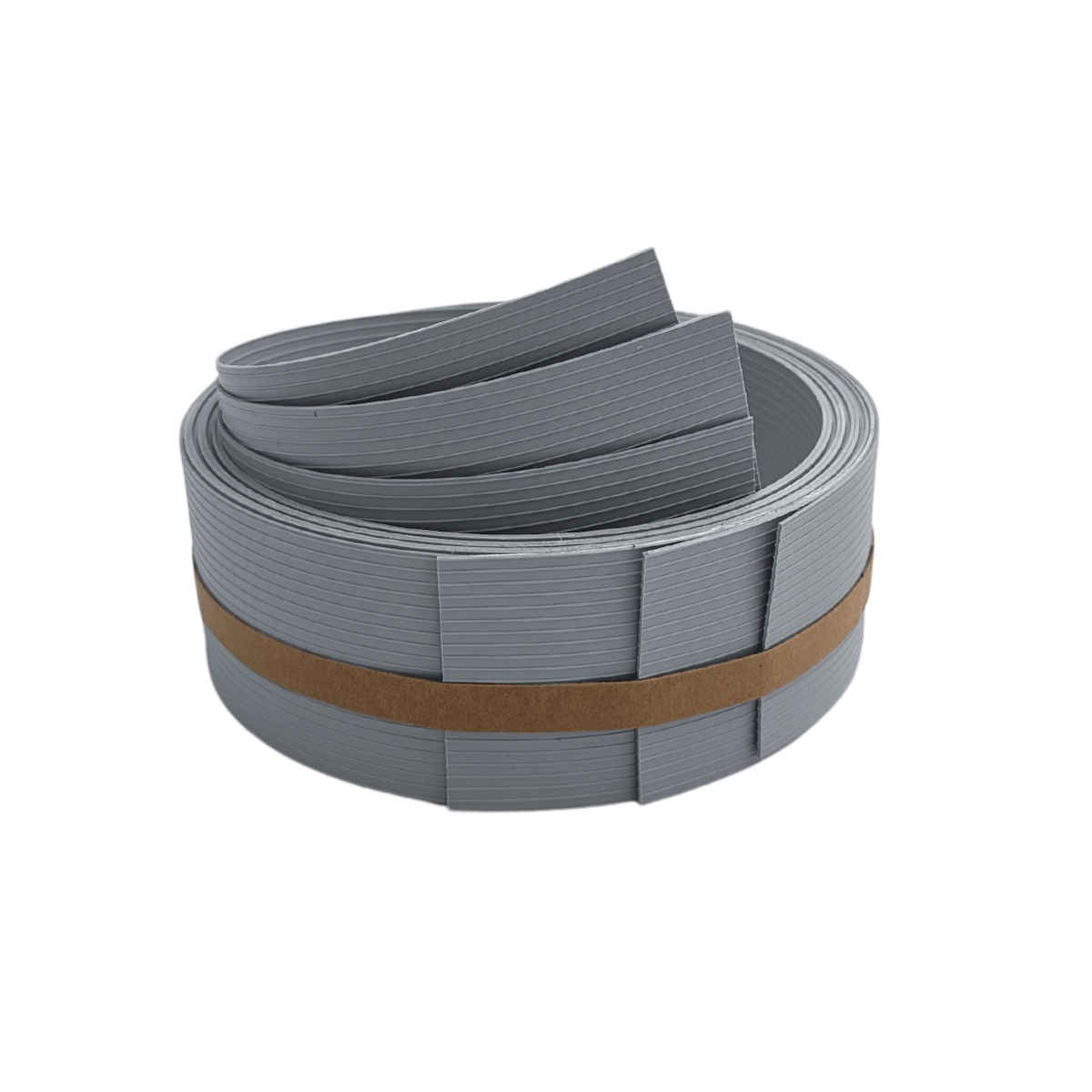 zaun|zu® Sichtschutz RILLE DRITTEL Set für Doppelstabzaun Fenstergrau 2,55m Image