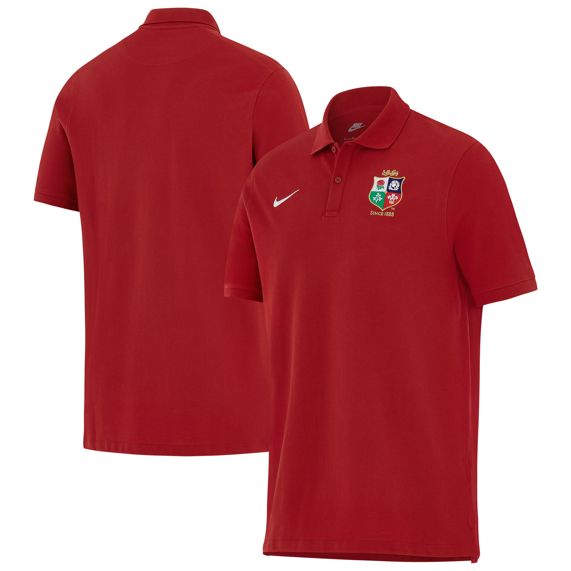 British & Irish Lions Nike Obsidian Polo – Rot Image